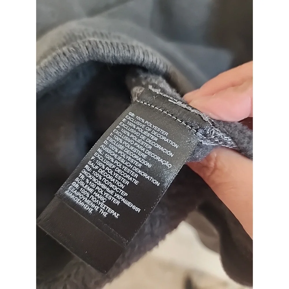 The North Face‎ Full Zip Fleece Dark Gray Jacket Mens Size XX Large